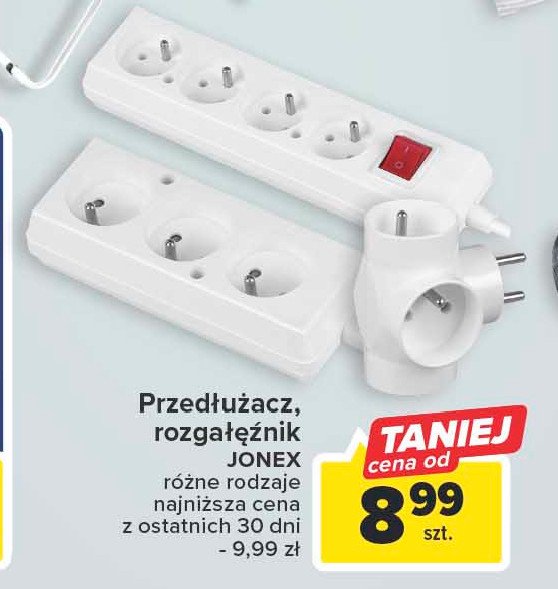 Przedłużacz 4 gniazdka z uziemieniem 1.5 m Jonex promocja