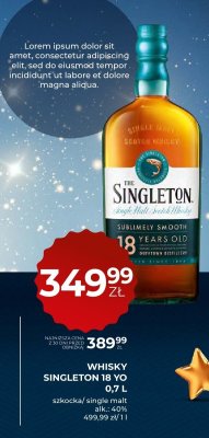 Whisky Singleton 18 YO 0,7 L promocja w Duży Ben