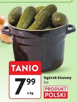 Ogórek kiszony luz promocja w Intermarche