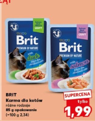 Karma BRIT Karma dla kotów różne rodzaje 85g promocja w Kaufland