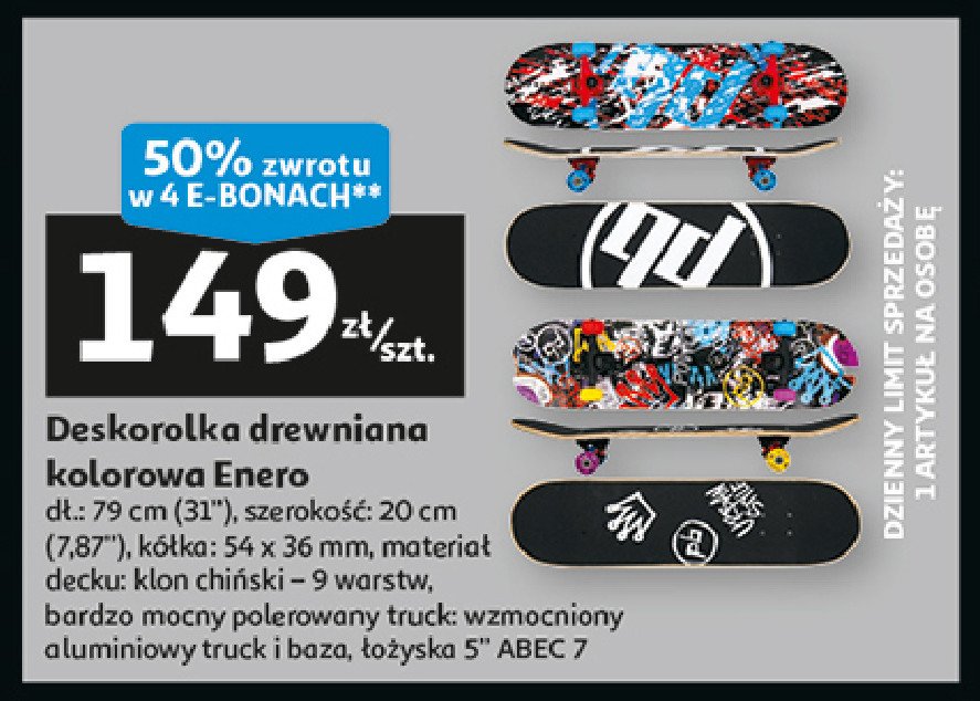 Deskorolka Enero promocja w Auchan