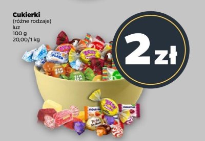 Cukierki różne rodzaje luz promocja w Netto
