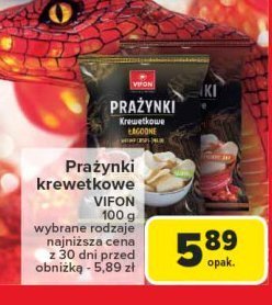 Prażynki krewetkowe łagodne Vifon promocja w Carrefour