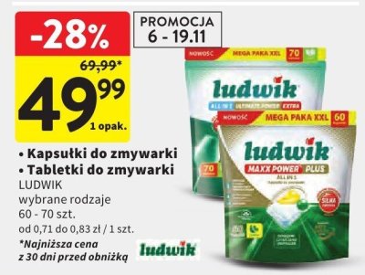 Kapsułki do zmywarki Ludwik promocja w Intermarche