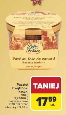Pasztet z wątróbki kaczki Reflets de France promocja w Carrefour