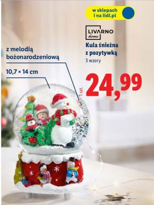 Kula śnieżna z pozytywką Livarno Home promocja w Lidl