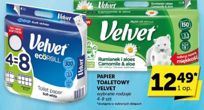 Papier toaletowy Velvet wybrane rodzaje promocja w ABC