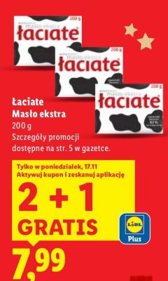 Masło ekstra 2+1 gratis promocja w Lidl