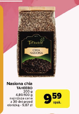 Nasiona chia Taheebo promocja w Carrefour Market