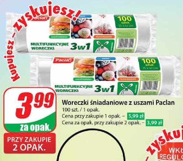 Woreczki 艣niadaniowe Paclan promocja