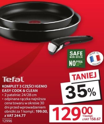 Komplet 3 części Igenio Easy Care Clean Tefal promocja w Selgros
