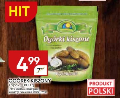 Ogórek kiszony promocja w Chata Polska
