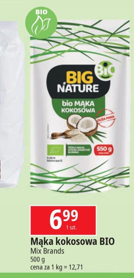 Mąka kokosowa bio Big nature promocja