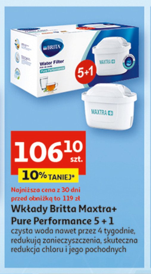 Wk艂ad filtruj膮cy pure performance (niebieski) Brita maxtra promocja