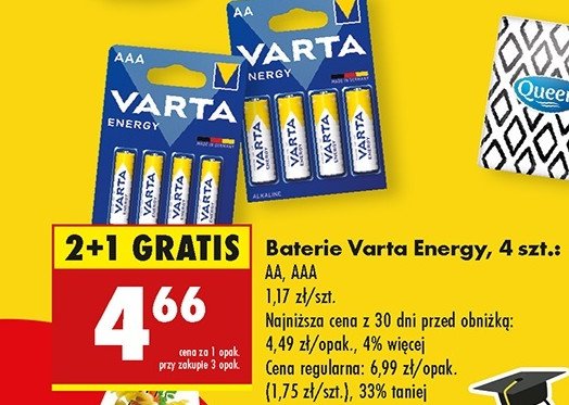 Baterie alkaliczne aa Varta promocja