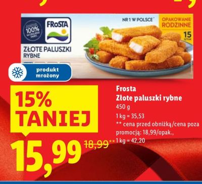 Złote paluszki rybne Frosta promocja w Lidl