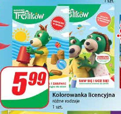 Kolorowanka rodzina treflik贸w - nauka i zabawa! promocja