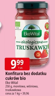 Konfitura bez dodatku cukrów bio Eko Wital promocja w Leclerc