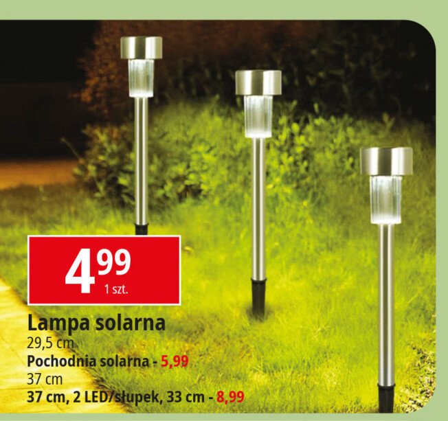 Lampa solarna 29.5 cm Cortina promocja w Leclerc