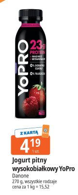 Jogurt pitny wysokobiałkowy YoPro Danone promocja w Leclerc