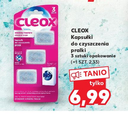 Kapsułki do czyszczenia pralek Cleox promocja