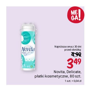 Płatki kosmetyczne NOVITA DELICATE promocja w Rossmann