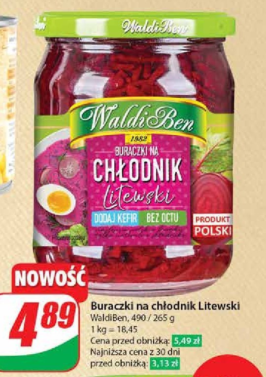 Buraczki na chłodnik litewski Waldiben promocja