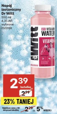 Napój izotoniczny Dr Witt promocja w Delikatesy Centrum