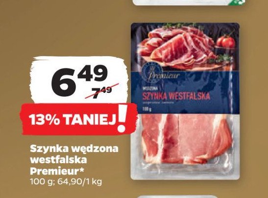 Szynka westfalska Premieur promocja w Netto