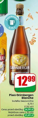 Piwo Grimbergen Blanche butelka bezzwrotna promocja w Dino
