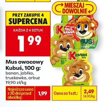 Mus owocowy banan promocja w Biedronka