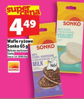 Wafle ryżowe Sonko 65 g promocja w TOPAZ