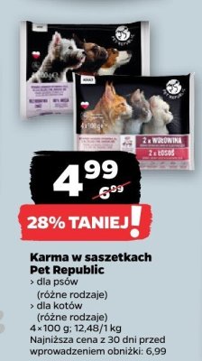 Karma w saszetkach dla psów/kotów promocja w Netto