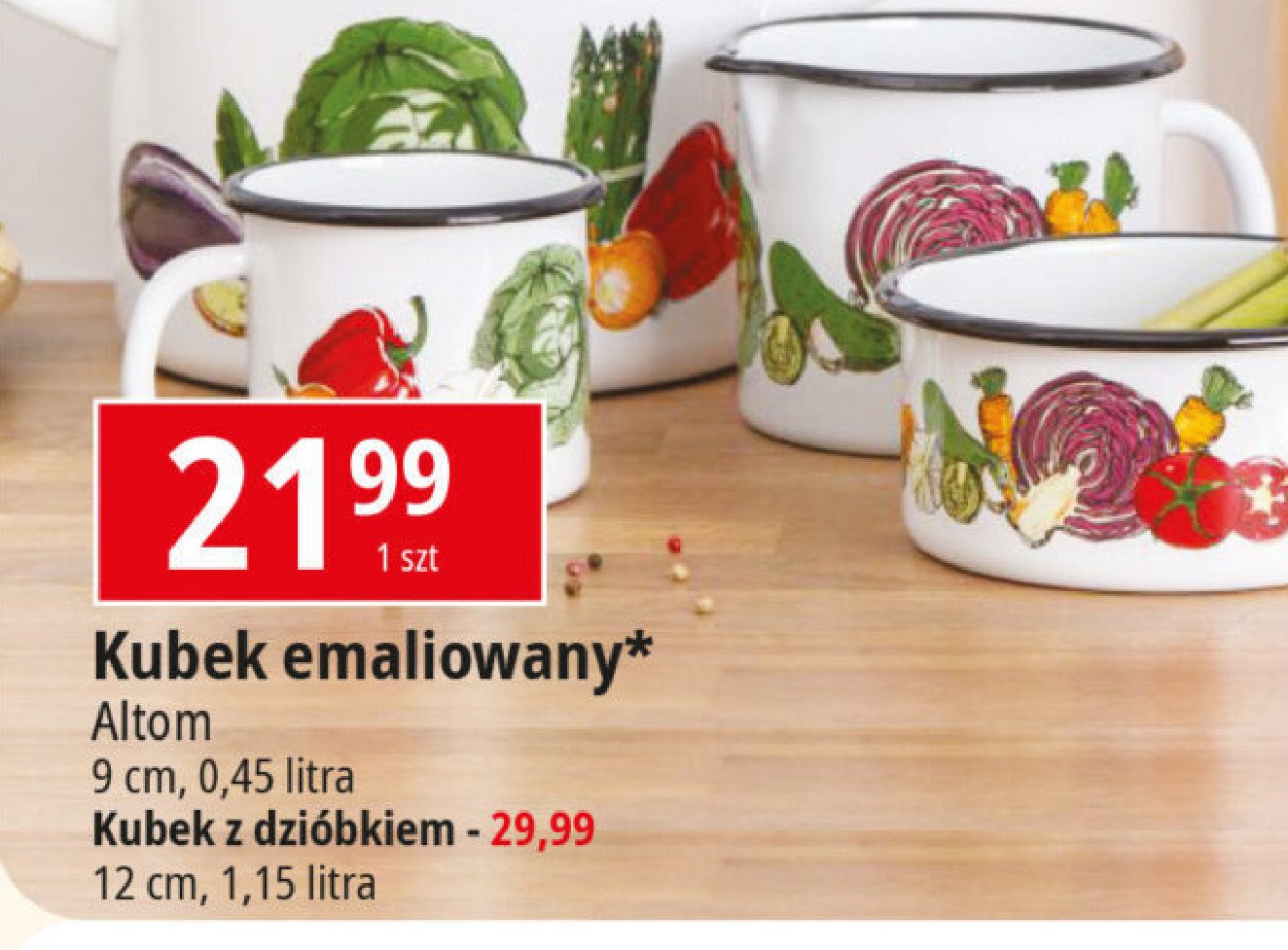 Kubek emaliowany z dzióbkiem 1.15 l Altom promocja