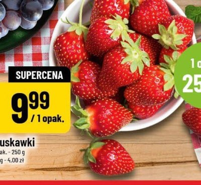 Truskawki 1 opak. 250 g promocja w POLOmarket