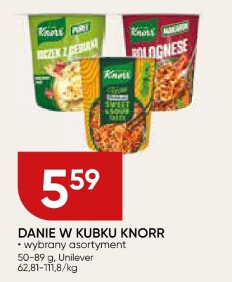 Danie w kubku KNORR wybrany asortyment promocja w Chata Polska
