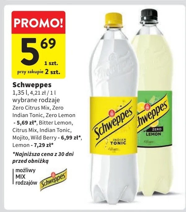 Napój citrus mix zero Schweppes promocja