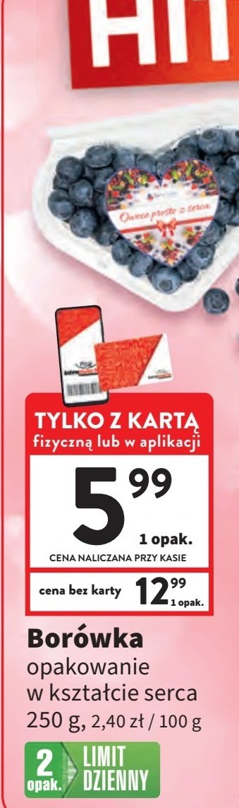 Borówka amerykańska serce promocja