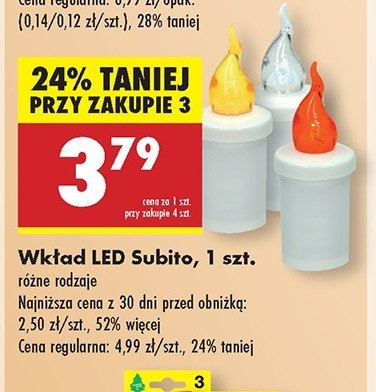 Wkład led s5 50 dni biały Subito promocja w Biedronka