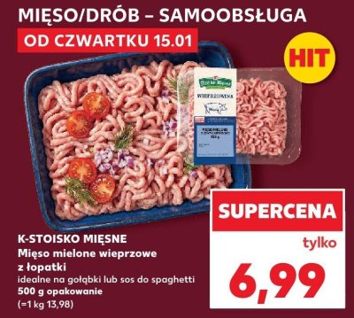 Mięso mielone wieprzowe z łopatki  promocja w Kaufland