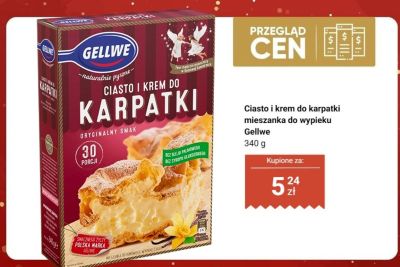 Ciasto i krem do karpatki mieszanka do wypieku  promocja w Dino