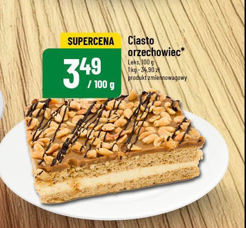 Ciasto orzechowiec Leks promocja