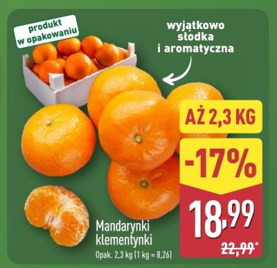 Mandarynki klementynki promocja w Aldi