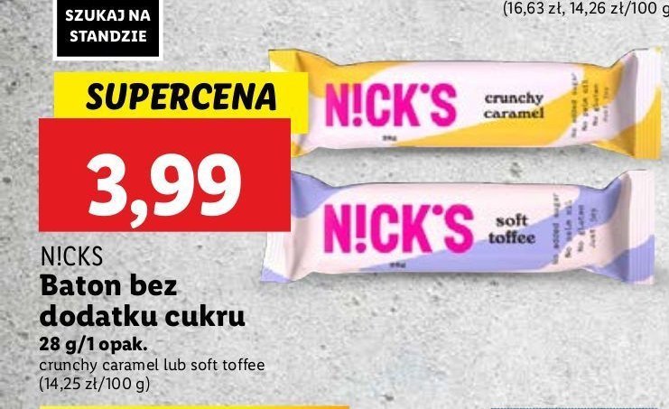 Baton soft toffee Nick's promocja