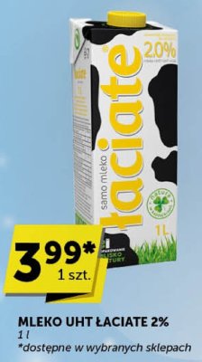 Mleko UHT Łaciate 2% 1 l promocja w Groszek