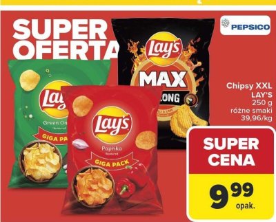 Chipsy LAY'S XXL różne smaki 250 g promocja w Carrefour