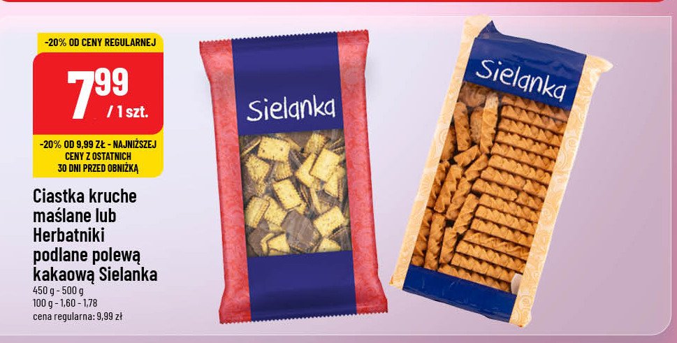 Ciastka kruche z cukrem Sielanka promocja w POLOmarket