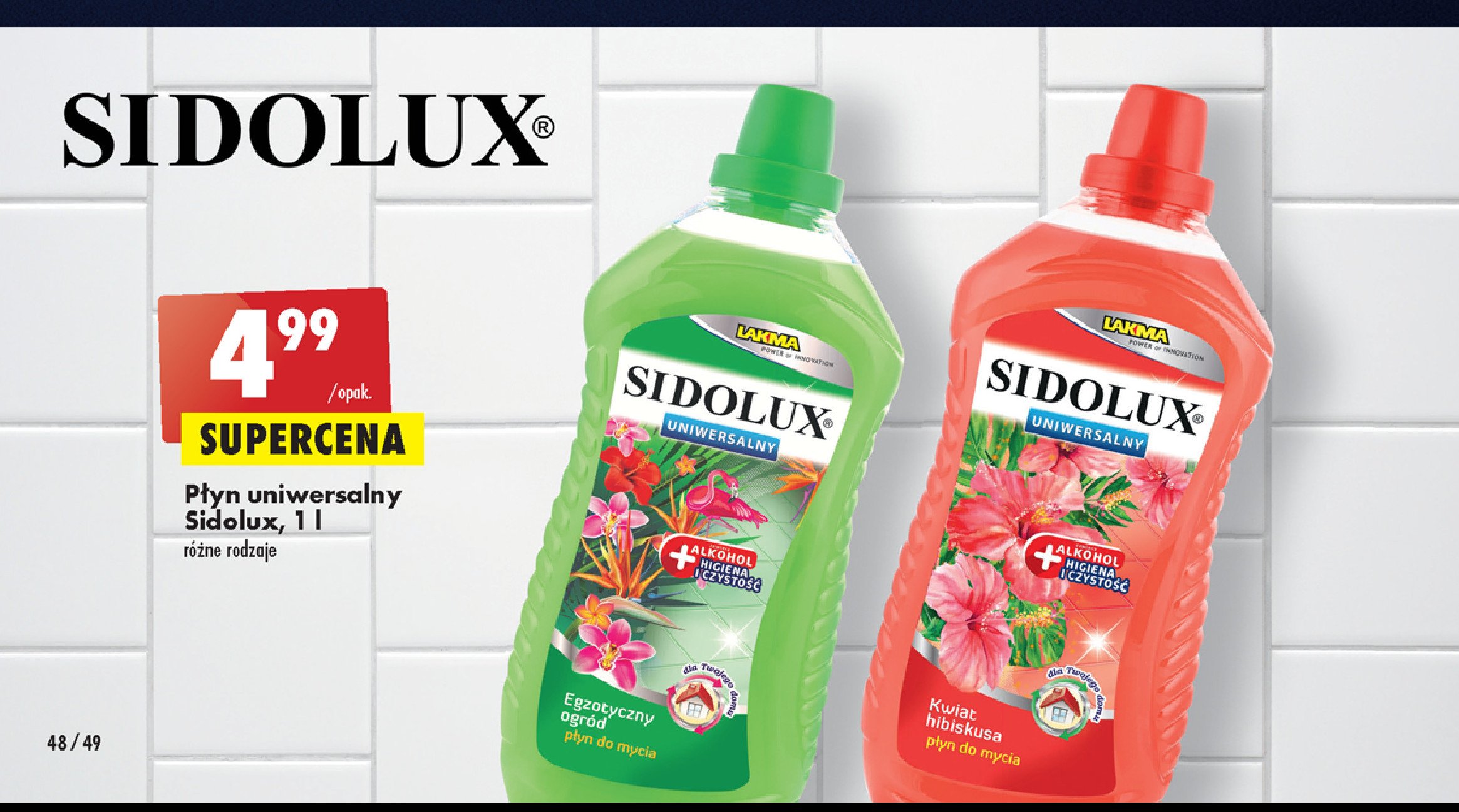 Płyn do mycia kwiat hibiskusa Sidolux uniwersalny promocje
