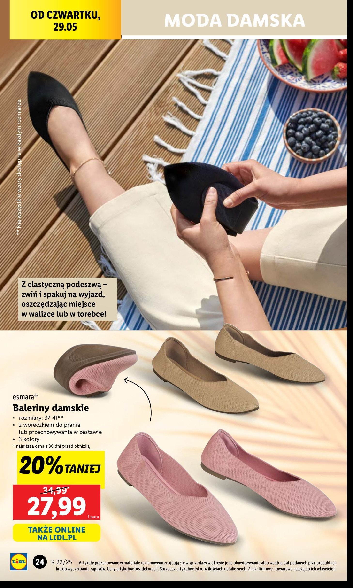 Baleriny damskie Esmara promocja