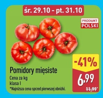 Pomidory mięsiste promocja w Aldi